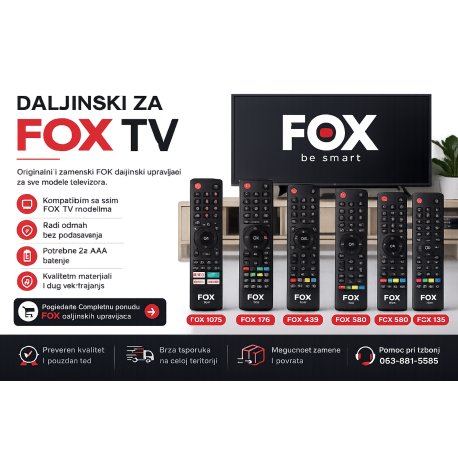 Kako pronaći odgovarajući daljinski za FOX TV