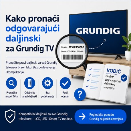 Kako pronaći odgovarajući daljinski za Grundig TV