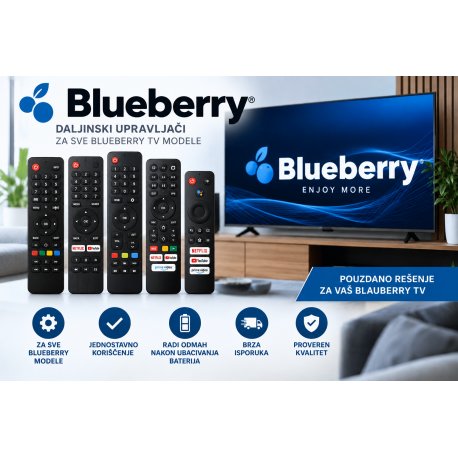 Kako pronaći odgovarajući daljinski za Blueberry TV