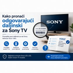 Kako pronaći odgovarajući daljinski za Sony TV