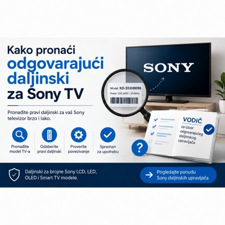 Kako pronaći odgovarajući daljinski za Sony TV