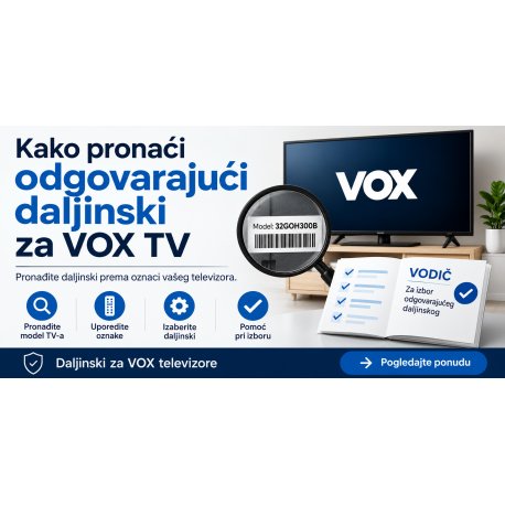 Kako pronaći odgovarajući daljinski za VOX TV