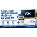 Kako pronaći odgovarajući daljinski za VOX TV