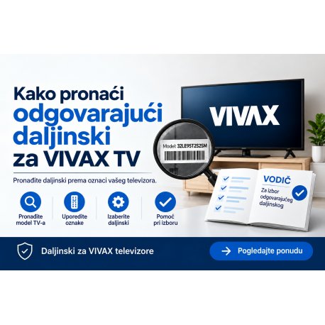 Kako pronaći odgovarajući daljinski za Vivax TV